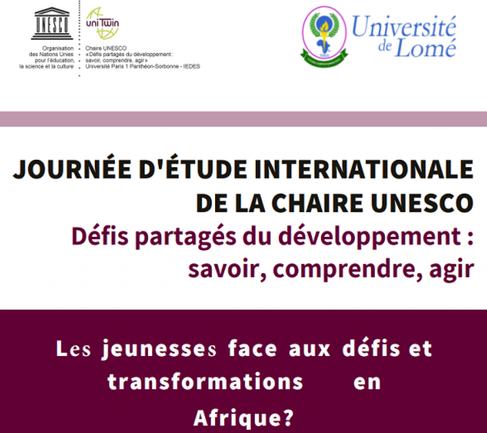 Appel à communication - Journée d’étude internationale le 10 juin à Lomé