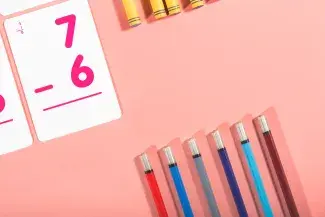 Crayon de couleur et chiffres