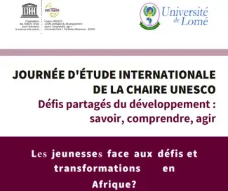 Appel à communication - Journée d’étude internationale le 10 juin à Lomé Appel à communication - Journée d’étude internationale le 10 juin à Lomé